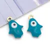 Acero Inoxidable que Conserva el Color Agujero Único Estrella de Cinco Puntas Ojo que Gotea Aceite Estrella Colgante Colgante Pulsera DIY Collar Accesorios de Joyería