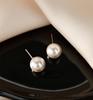Pendientes de Perla Shijia de Plata Pura 999 para Mujer, Lujo Ligero, Gama Alta, Elegantes, Perfectamente Redondos, Pendientes de Bombilla Pequeña de Alto Brillo, Accesorios para Orejas Estilo Ins