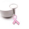 Especial transfronteiriço para o Dia da Conscientização da AIDS Logotipo Comemorativo Red Ribbon Bow Keychain Anel Jóias Pingente Atacado