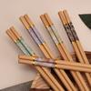 Palillos de Bambú de Gama Alta para Uso Doméstico Modelo Nuevo 2024, Resistentes al Moho, Antideslizantes, Resistentes a Altas Temperaturas, Palillos de Madera Aptos para la Familia