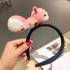 Mori Esquilo Fofo Aro para Lavar Cabelo Coração de Menina Pelúcia Desenho Animado Grampo de Cabelo Super Fada Aro de Pressão para Cabelo Acessórios de Cabeça Japoneses e Coreanos