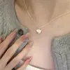 Colar Feminino 2025 Novo Acessórios de Festa Estudantil de Alto Valor Joias de Nicho de Luxo Leve de Alto Nível Corrente Clavicular para Namorada