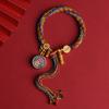 Pulsera de Cuerda de Mano Xizang Thangka Wuye Thangka para Mujer Tejida a Mano Dios de la Riqueza Pulsera Xizang Marea Nacional Cuerda de Mano Thangka