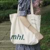 Estilo japonês preguiçoso estilo bolsa ins artístico simples grande capacidade estilo coreano único ombro lona bolsa feminina estudante chique