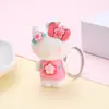 Nuevo Llavero de Perro de Orejas Grandes de Dibujos Animados para Mujer, Lindo Perro Canela, Kuromi, Muñeco Llavero Melody, Pequeño Regalo
