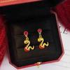 Novos Brincos Exquisitos Estilo Corte Estilo Chinês Elegantes Elegantes Elegantes Gancho de Orelha Luxo Leve High-end Versátil Brincos Vintage Brincos para Mulheres