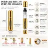 Botella Recargable de Mini Perfume de 5 ml con Relleno Directo por la Parte Inferior, Botella de Spray Portátil de Pequeña Capacidad, Botella de Perfume tipo Pulsador