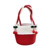 Cesta de Almacenamiento Tejida con Cuerda de Algodón Bolso Cesta de Almacenamiento de Cerezas Lindas Cesta Regalo Souvenir de Boda Bolso Cesta Pequeña