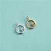 Plata Esterlina S925 Galvanizada Accesorios de Precisión Diamante Zircón Colgante de Estrella Brillante DIY Cristal Perla Colgante para Pulsera
