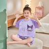 Pijamas de Verano para Niños Niños y Niñas Algodón Seda de Hielo Fino Ropa para el Hogar Grande Manga Corta Traje Madre-Hija para Padres e Hijos