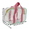 Bolsa de Higiene Pessoal Feminina de Viagem Portátil Bolsa de Cosméticos Grande Capacidade Impermeável Transparente Bolsa de Gelatina Bolsa Casual para Armazenamento de Cosméticos