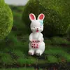 Decoraciones de Micro-Paisaje de Resina Conejo Cordero Animal Muñeco Muñeco de Escritorio para Coche Pequeños Adornos Manualidades Accesorios