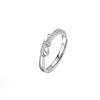 Anillo de nudo inteligente de plata esterlina 999 para mujer, anillo de apertura de lujo ligero y de alta gama, regalo de cumpleaños para novio.