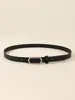 Cinturón Delgado para Mujer para Verano, Sencillo Cinturón Decorativo de Piel Sintética para Trajes, Cinturón Pequeño para Combinar con Vestidos, Cinturón Negro para Ceñir la Cintura, Moderno