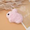 Pelo de Coelho Colorido Boneco de Coelho Enchido com Algodão Acessórios de Broche de Pelúcia DIY Pingente de Chaveiro Acessórios de Joias Atacado