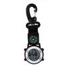 Reloj mosquetón para mochila, Reloj electrónico de llavero, Reloj de bolsillo para estudiantes y personas mayores, Reloj despertador luminoso, Reloj digital grande para montañismo