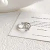 Anillo Único de Cola de Pez con Circonita para Mujer para Uso Diario con un Diseño Personalizado, Moderno y de Alta Gama y Anillo Abierto Ajustable
