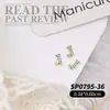 Joyería de Arte para Uñas de 26 Letras Aleación de Oro y Plata Diamante 3D para Arte de Uñas Accesorios de Decoración para Uñas DIY