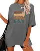 Amazon deseo estación independiente camiseta holgada de moda leopardo mamá mami europeo y americano casual talla grande manga corta