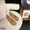Zapatos tipo mocasín slip-on de punta redonda y poco profunda estilo coreano para Primavera/Otoño 2026, zapatos versátiles de tacón bajo y suela blanda