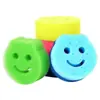 Esponja de Luffa Personalizada Rosto Sorridente Bloco de Limpeza, Esponja de Luffa Artificial, Colmeia Doméstica Escova de Limpeza para Panelas e Tigelas