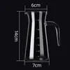Dispensador de licores resistente a altas temperaturas Decantador de vino de vidrio de borosilicato alto Jarra pequeña para vino de uso doméstico Dispositivo medidor de vino