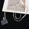Corrente de Celular com Pingente Longo de Contas, Fashion e Versátil, com Design Único, Sensação de Alto Padrão, Elegante para o Dia a Dia