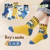 Nuevos calcetines de malla de tubo medio para primavera y otoño transfronterizos para niños y niñas, calcetines lindos de dibujos animados para niños mayores, calcetines Clase A