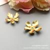 Accesorios de cobre para bricolaje: receptáculo de flores de cinco hojas, pendientes galvanizados, collar, pulsera, cadena extendida, colgante de cuentas