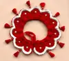 Baberos para Mascotas del Festival de Primavera, Collares de Año Nuevo para Perros y Gatos, Bufandas Lindas para el Cuello, Bufandas Tejidas a Mano de Flor de Cerezo