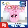 Cama Inflable Flotante Rosa con Tema de Pulpo, Isla Flotante Inflable Engrosada, Fabricante de Flotadores para Piscina