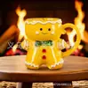 Transfronterizo Nuevo Lindo y Juguetón Hombre de Jengibre Navideño Decoración Navideña Taza Manualidades Adornos Regalos de Navidad