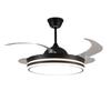 Lámpara de Ventilador Invisible para Comedor, Sala de Estar, Dormitorio, Lámpara de Ventilador de Techo, Ventilador Doméstico Inteligente de Frecuencia Variable con Viento Fuerte con Lámpara de Araña Integrada