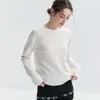 26 Novo Estilo Outono/Inverno Estilo Elegante Levemente Maduro Renda Gola Redonda 100% Caxemira Suéter Feminino Versátil Camada Interna Top
