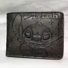 Mercadorias de Herói: Carteira Joker em Couro PU Embossado, Porta-Moedas Personalizado da Moda, Carteira com Urso Preto e Branco Embossado