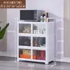 Aparador Vitrina Gabinete de Cocina para el Hogar Gabinete Multifuncional para Té Gabinete de Aleación de Aluminio Gabinete de Almacenamiento Gabinete Organizador