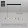 Lustre de restaurante de três cabeças moderno simples famoso na Internet Quarto de cabeceira pequeno lustre mínimo nórdico sala de jantar Bar Candeeiro de mesa