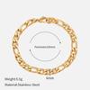 Moda Europeia e Americana Simples Popular Pulseira de Aço Inoxidável Personalidade Versátil Banhada a Ouro Corrente Figaro Pulseira Atacado