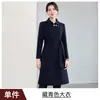 Novo Estilo Outono/Inverno 2026 Casaco de Lã Acolchoado Espesso de Alta Qualidade para Mulheres com Cinto, Sobretudo de Lã Cinza Slim-Fit para Mulheres