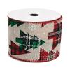 Hongbin Craft Fita de Árvore de Natal de Duas Cores Fita de Arranjo de Atmosfera de Férias de Natal Fita de Decoração de Árvore de Natal Atacado