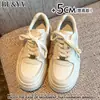 Zapatillas de Piel de Vaca de Primera Capa para Mujer, Zapatos Blancos de Suela Blanda, Zapatos Individuales Versátiles Nuevos Primavera 2026, Zapatos Deportivos Casuales de Suela Gruesa