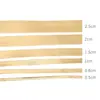 Tiras de Borda de Couro PU Brilhante Dourado e Prateado Embutido Tiras de Borda de Couro Feito à Mão DIY Caseiro Material Atacado