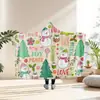 Manta Perezosa con Capucha Desmontable de Franela con Estampado Digital Navideño Manta Chal Cálida de Invierno Cubierta para Sofá