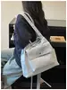 2026 Nova Bolsa Tote Grande com Estampa de Estrelas para Mulheres com Decoração de Laço, Bolsa Versátil para o Dia a Dia, Bolsa de Ombro Transversal