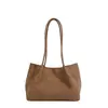 Bolsa Tote Textura Trançada Ligeiramente Madura Estilo Coreano Grande Capacidade Bolsa Mãe-Filho 2026 Nova Prática Versátil para o Trabalho Bolsa de Ombro
