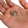 Anillo de Cadena Suave con Diamante Marquise de Plata Estilo Xiaohongshu, Anillo para Dedo Índice, Anillo para Dedo Meñique, Anillo de Nicho para Mujer, Joyería Exquisita de Alta Gama