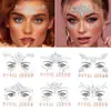 Pegatinas Faciales Populares de EDM Transfronterizas, Pegatinas para Uñas, Pegatinas de Diamantes Dos en Uno, Pegatinas para Cejas, Accesorios Faciales de Mascarada