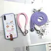 Adequado para Capa de Celular Samsung Lanyard de Duas Cores Concha Macia de Silicone Bolsa de Ombro Desenho Animado Jovem Criativo À Prova de Poeira Resfriamento Versão Q