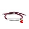 Pulseira Colorida Europeia e Americana Transfronteiriça em estoque Material em Branco Acessórios Maçã Vermelha Presente Gravação Pulseira de Aço Inoxidável