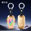 Chaveiro Tela Colorida Popular Transfronteiriço Isqueiro Elétrico com Iluminação Sete Cores, Isqueiro de Cigarro Recarregável com Fio de Tungstênio, Isqueiro Elétrico de Metal